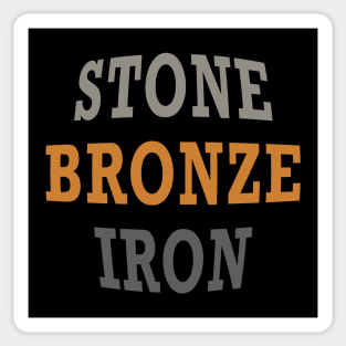 Stone Bronze Iron Sticker